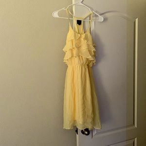 Mid length yellow Disney’s princess dress with ruffles, size 2.
